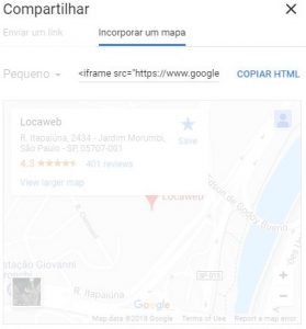 Como inserir mapa do Google – Criador de Sites