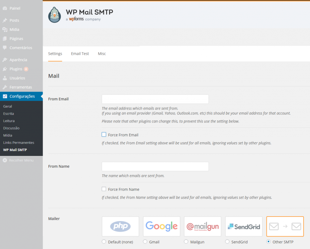 Como configurar o plugin WP Mail SMTP - Hospedagem de Sites