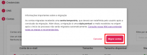 Aviso informando que as caixas receberão senhas temporárias e que os emails recebidos na origem durante a migração não serão migrados automaticamente.](Imagem-13)
