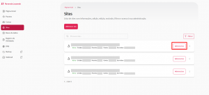 Iimagem da área de sites da Revenda Locaweb. O primeiro site da lista é o escolhido e o botão de administrar posicionado à direita está em destaque.](Imagem-06)