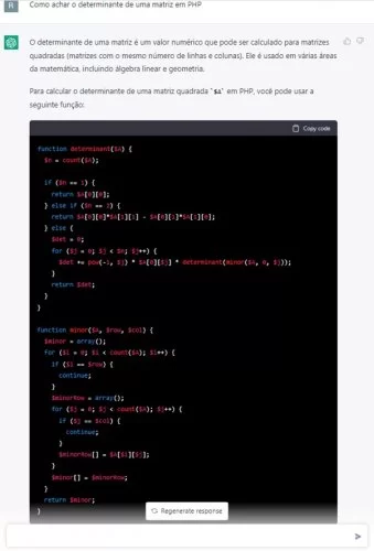 exemplo Chatgpt php