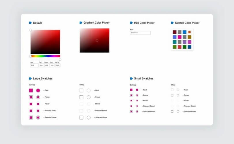 Template do Design System da Microsoft. 