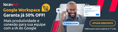 Google Workspace com 50% de desconto