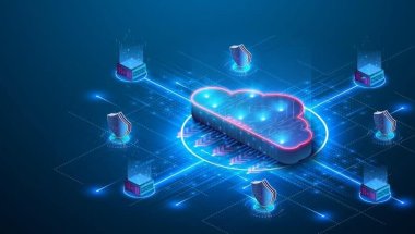 Na imagem há uma ilustração de nuvem cloud.