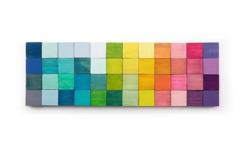 Cartela de cores com varios tons para ilustrar a importância da psicologia das cores