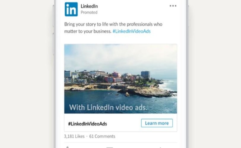 Tela de apresentação do LinkedIn Ads. 