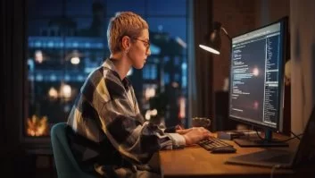 pessoa desenvolvedora utilizando o codepen