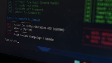 Menu de opções de TI