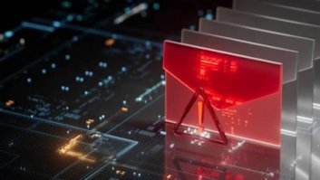 A imagem mostra um envelope vermelho com um sinal de alerta na frente. Ele aparece com esse destaque pelo fato de o e-mail ainda ser uma das formas usadas para realizar ataques de Phishing na atualidade.