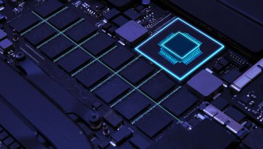 Diagrama de um núcleo de CPU física compartilhado entre várias vCPUs de diferentes máquinas virtuais